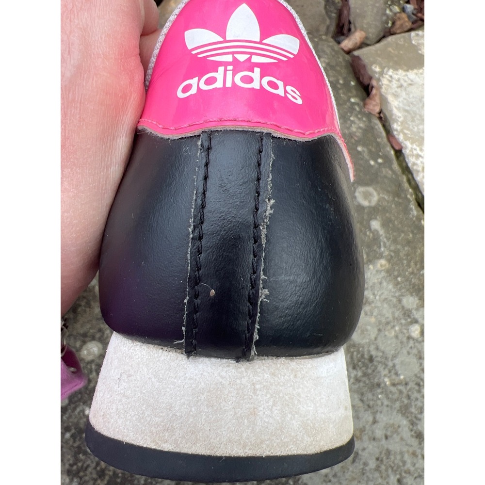 Adidas Samoa Sneakers Black Pink Stripe Casual Shoes Women's - Picture 6 of 7